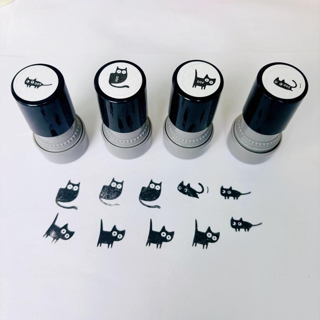 Black Cat Crooked Neck Photosensitive Stamp - Cute Hot Item 