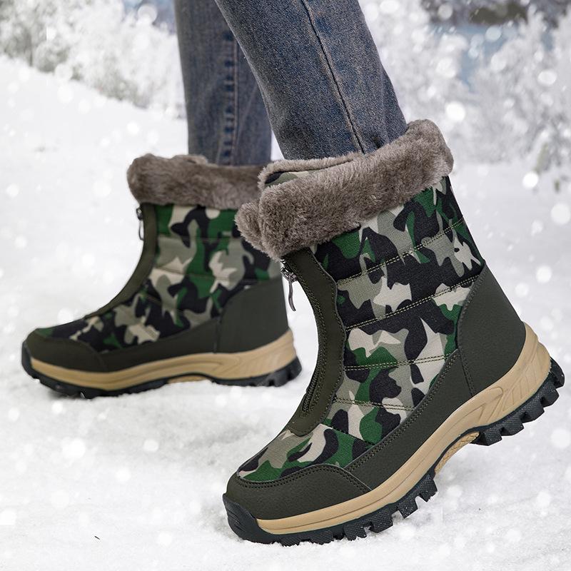 Autumn and winter piled thickened hiking cotton boots snow boots