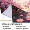 2D Spring Garden Tapestry, Colorful Flowers & Butterflies Wall Hanging