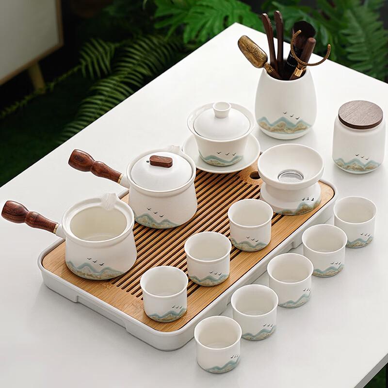 Lenovo 14-Piece Coarse Pottery Tea Ceremony Set