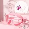Swimming Goggles Waterproof Anti-fog HD Professional Women Large Frame Swimming Goggles Diving Swim Cap Set Equipment Bow