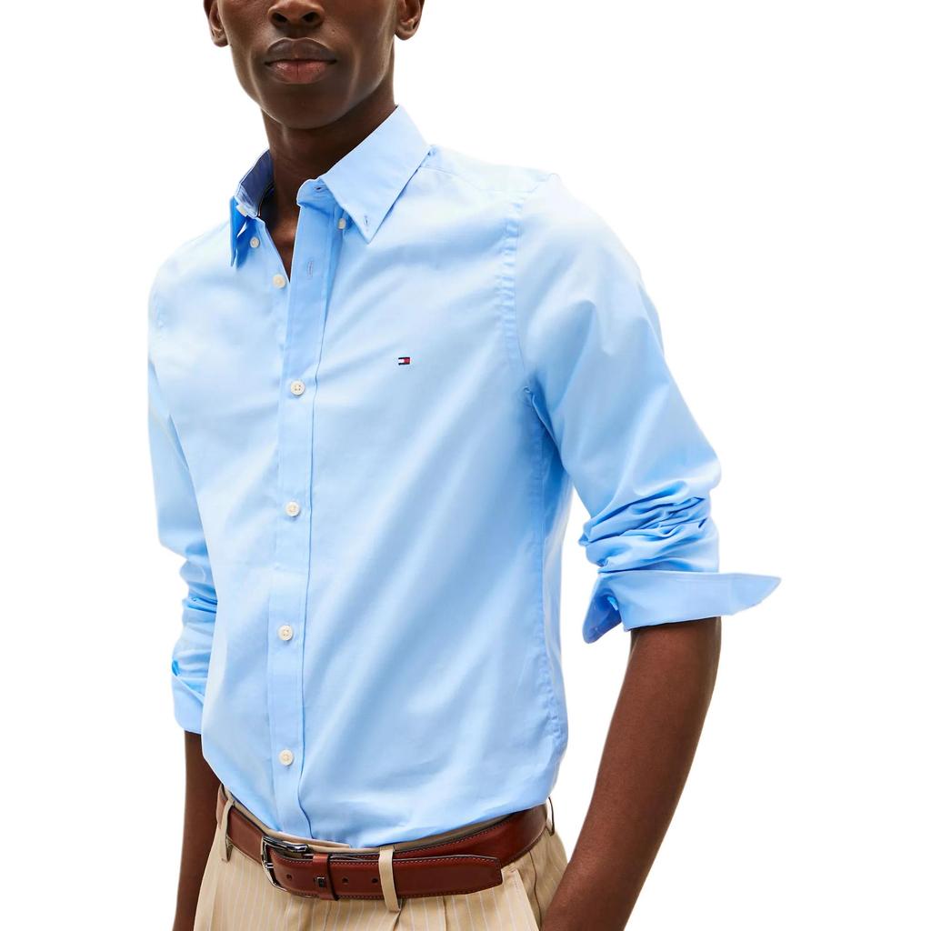 Tommy Hilfiger Comfortable Versatile Casual Twill Slim Fit Long Sleeve Shirt Men Shirts 78JB283-C1Z