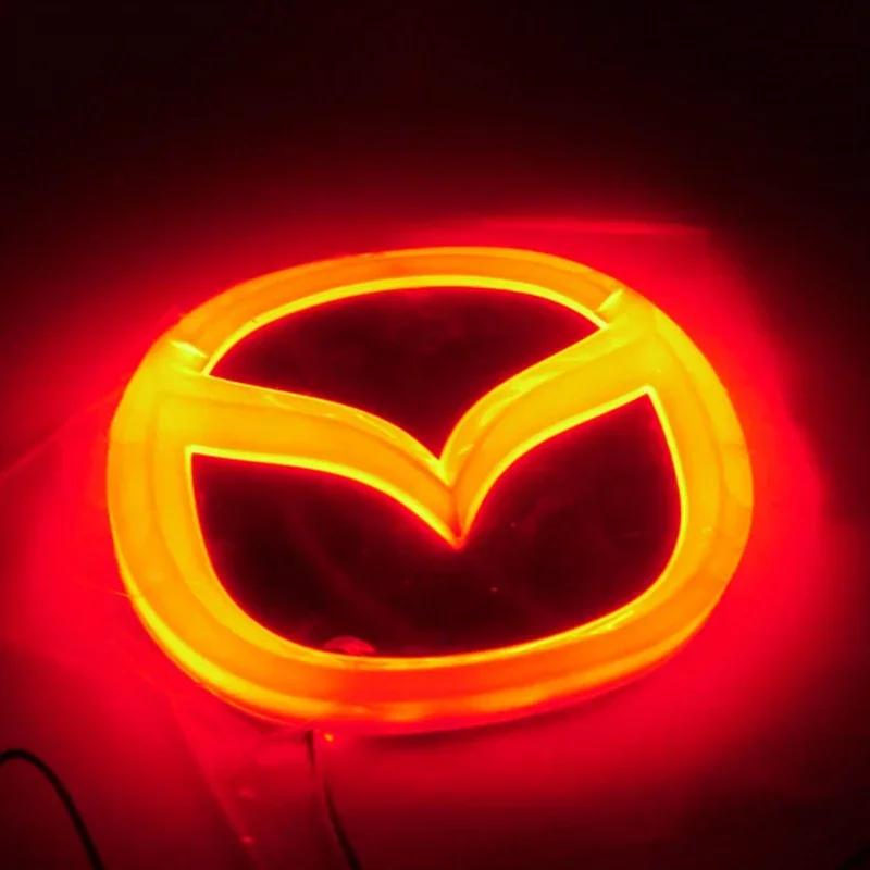 2025 Heißes Auto 4D LED-Licht Heckemblem Aufkleber Abziehbilder für Mazda Logo 2 3 6 RX8 RX7 CX7 8 CX5 MX5 323 Emblem Dekoration Auto Zubehör