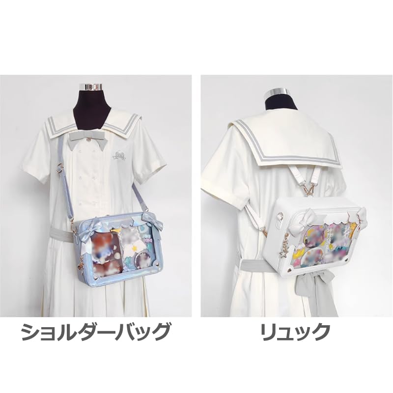 Multi-functional Ita Bag with Dividers (Small) / White, Otaku Goods, G.trigger Ita Bag, Clear Bag [Parallel Import]