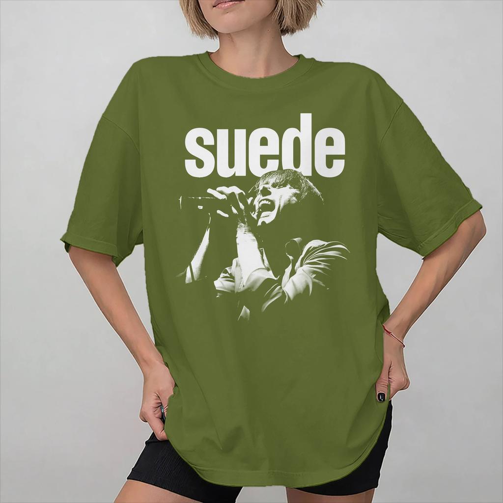 Suede rock band Merch Unisex Women T Shirts Pure Cotton Tee Graphic Printed Tshirt Clothes