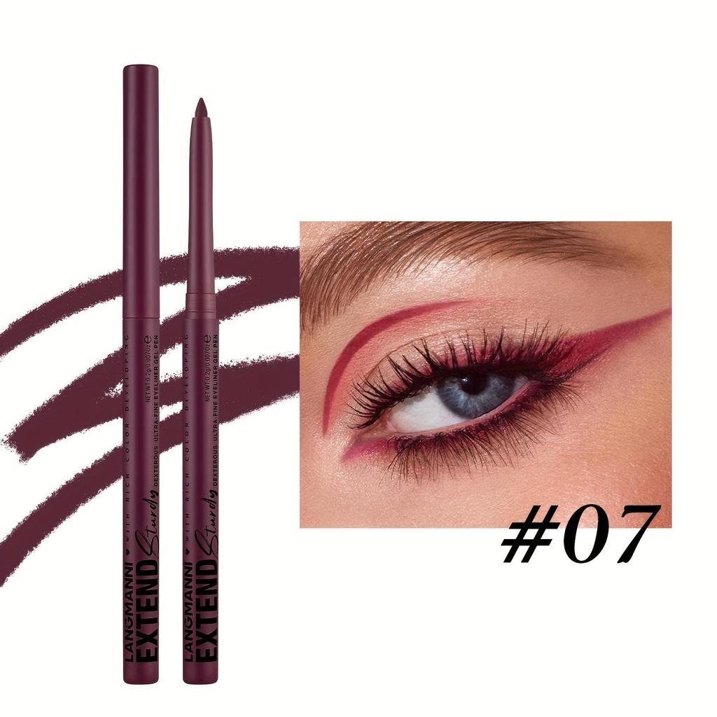 Matte Glitter Waterproof Eyeliner Pencil with Concealer Pen - Fast Dry, Long Lasting, Smooth Application In Blue, Brown, and More