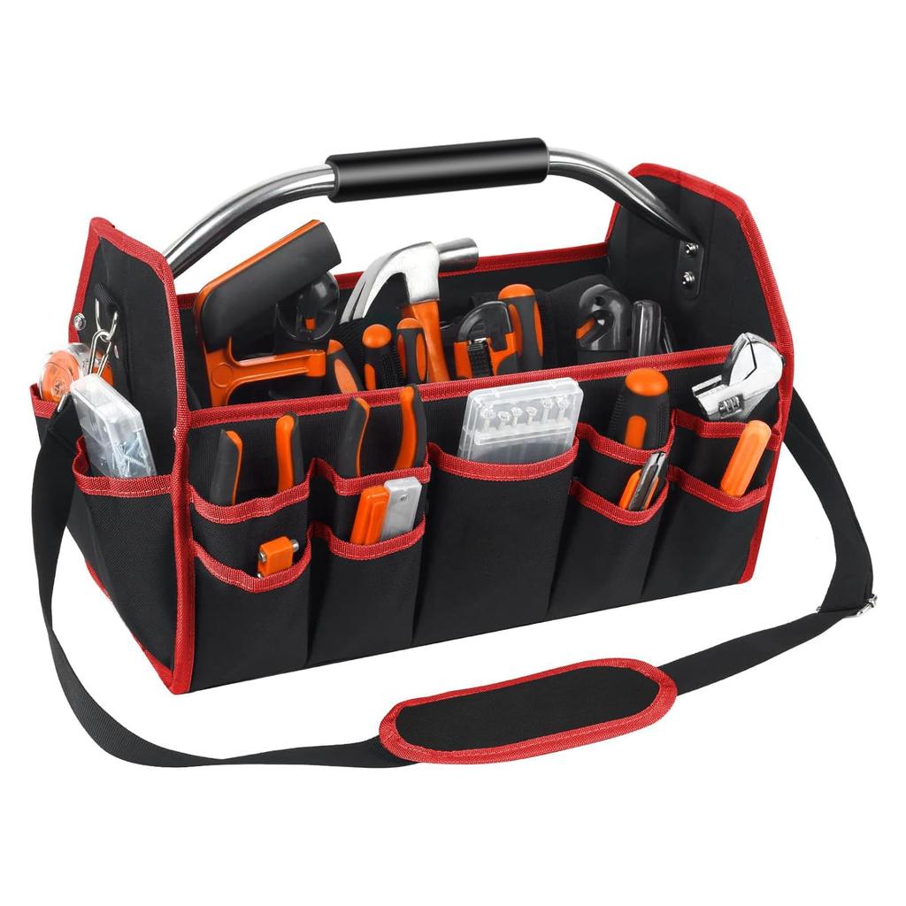 HeGeed Multifunctional Tool Tool Storage Work Bag with Adjustable Shoulder Strap and Steel Tool Storage Easy To Shoulder Tool For Electrician and