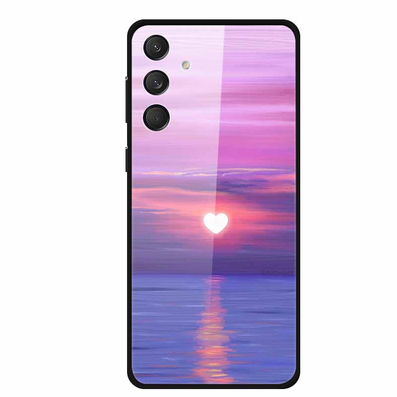 Tempered Glass Phone Cases for Samsung A16 Cases Space Print Hard Back Covers for Samsung Galaxy A16 4G 5G Shells Coque A16 2024