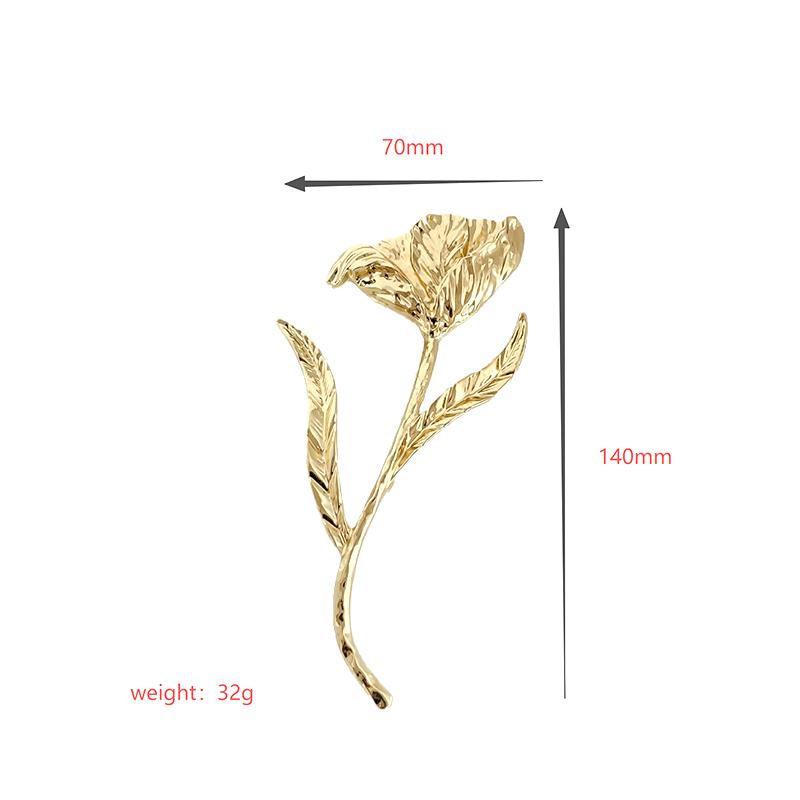 Vintage Große Vintage Brosche Blattform Metall Blumenbrosche Blumenmuster Metallblattbrosche Partykleidung