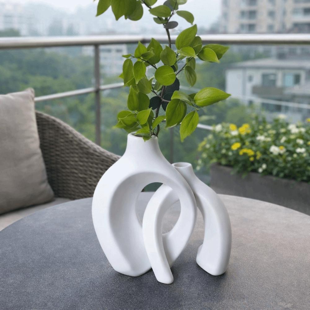 2 pieces/pair Removable Flower Vases Minimalist Vase Set Creative Imitation Ceramic Vase  Bedhead