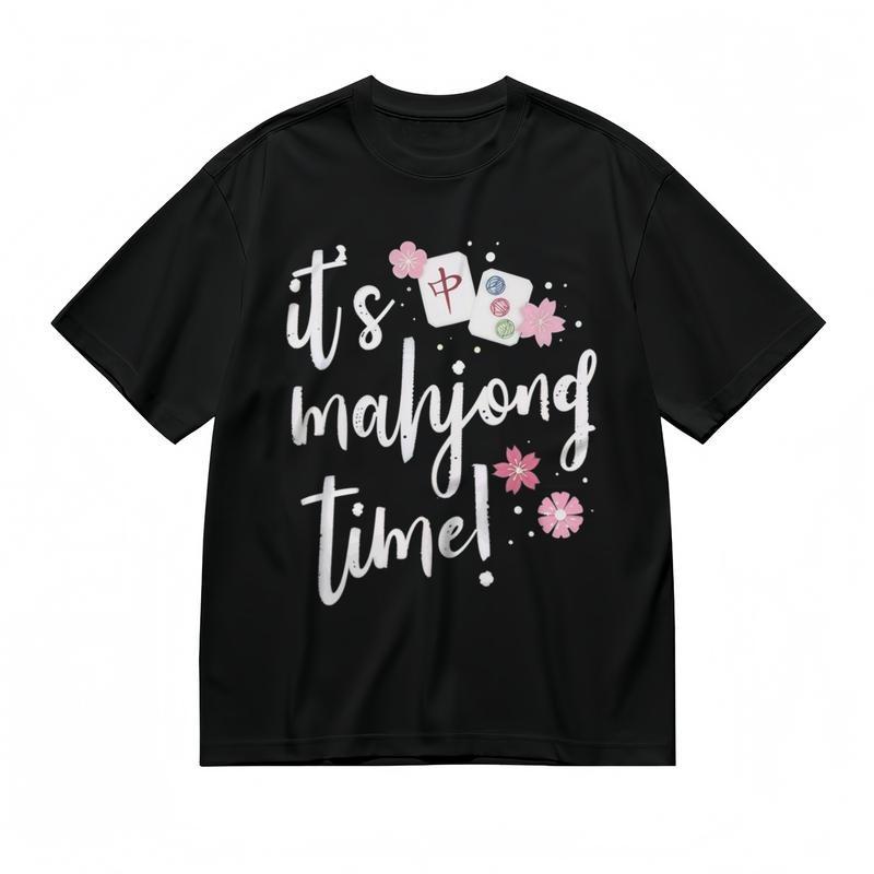 

Женская дышащая классическая футболка с небольшим стрейчем с принтом IT S MAHJONG TIME 3XL