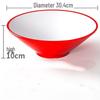 p0602-12 red & white creamy style ceramic bucket hat bowl