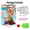 Disney 5D DIY Pearl Painting Kit, Zootopia Characters Home Bedroom Wall Decor Crafts Handmade Gift