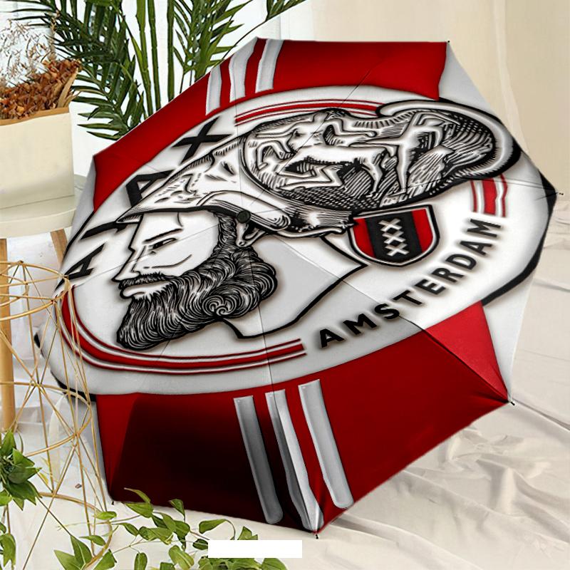 Ajax FC Umbrella with Automatic Open/Close & Self-8-Rib Heavy-Duty Umbrella, Compact Travel Umbrella Suitable for Outdoor