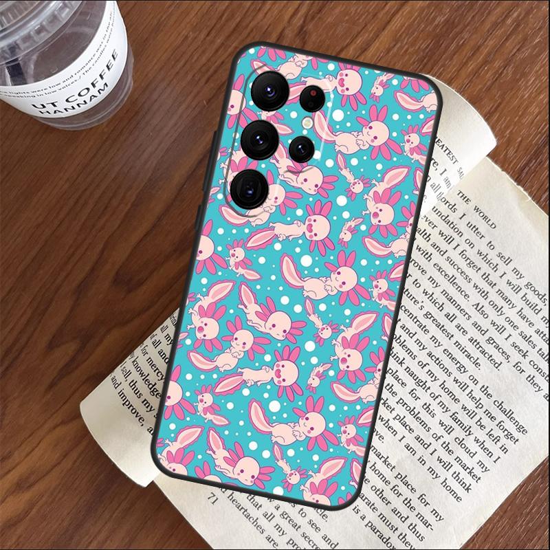 

Милый чехол с аксолотлем для Samsung Galaxy S23 S22 Ultra S20 FE S21 FE S8 S9 S10 Note 10 Plus Note 20 Coque Galaxy S10