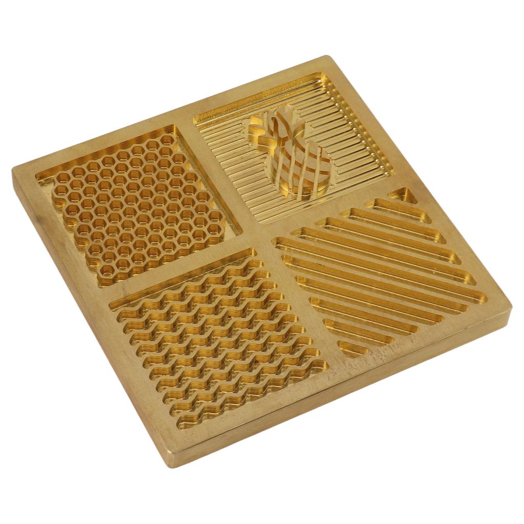 Brass Ice DIY Tray Personalized Square Cocktails Ice Stamp Tray for Ice Cocktails Whiskey Bartender