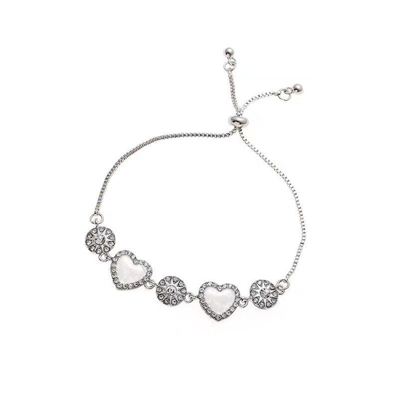 Korean Style Zircon Flower Bracelet for Women - Trendy, Simple, Personalized Design