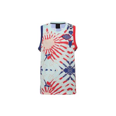 Sport DNA Contrasting Print Basketball Tank Top Men Tops Igloo-Blue CK9526-330