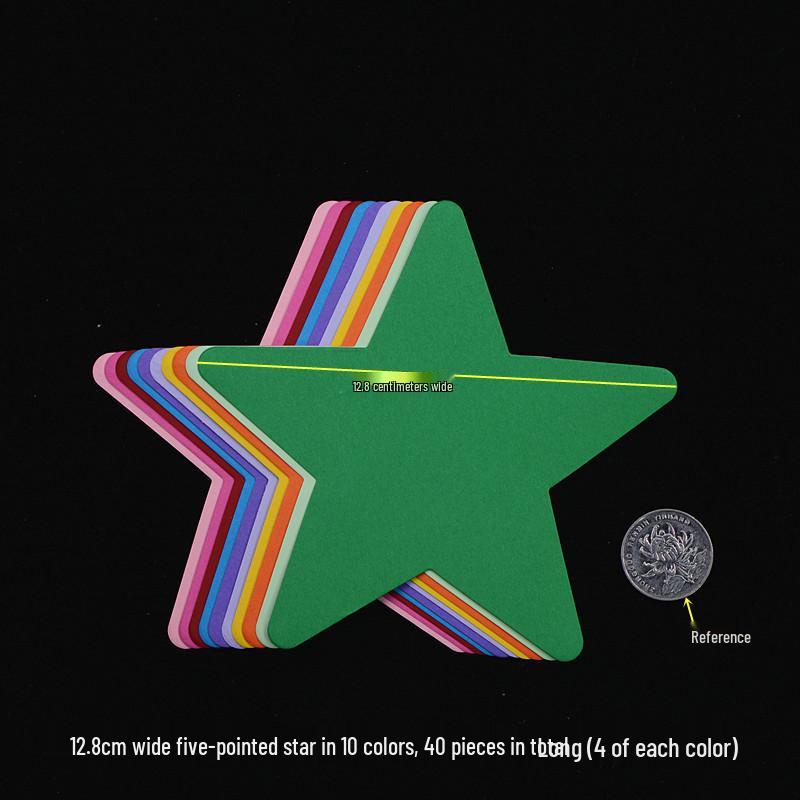 Carton colorat gros: Forme de Inimă, Stea, Floare de Prun și Rotunde pentru Origami și Meșteșuguri pentru Copii