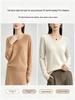 Women's 100% Pure Wool V-Neck Loose Knit Sweater - Solid Color Autumn/Winter Basic Layer