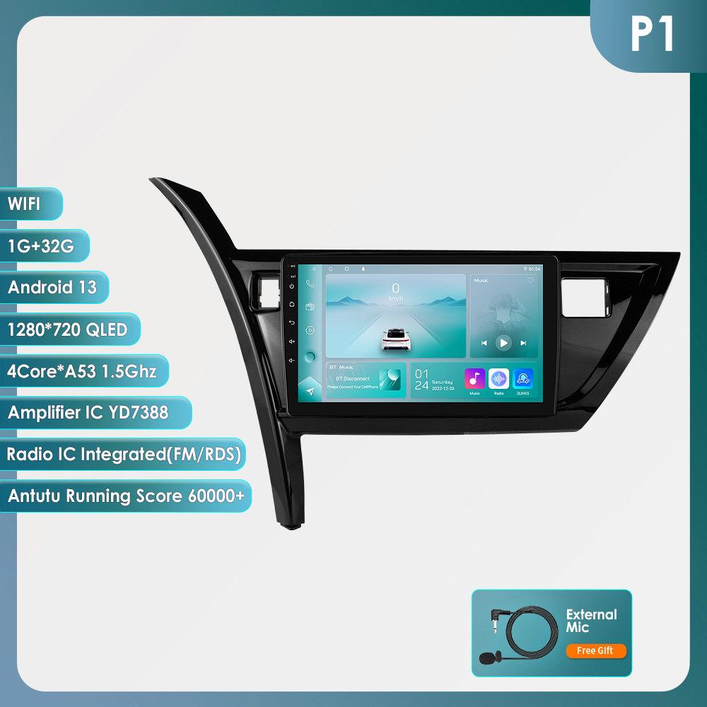 OSSURET Carplay 4G 10,1palcový autorádio s inteligentním systémem Android pro Toyota Corolla Auris 2013 - 2016 GPS stereo inteligentní obrazovka Bluetooth RDS
