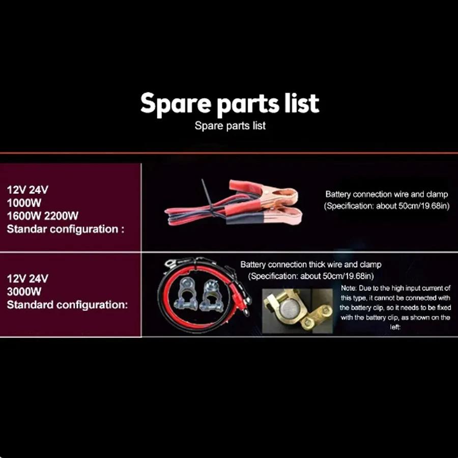 Gorąca Sprzedaż Inwerter Czystej Fali Sinusoidalnej DC 12V/24V Na AC 220V 1000W Przenośny Konwerter Power Bank Inwerter Solarny