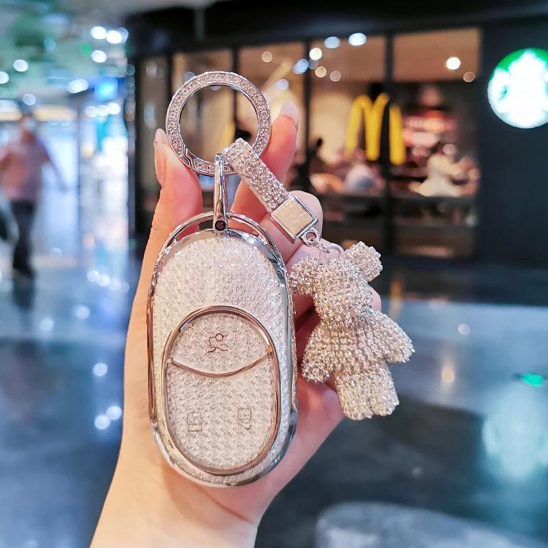 Suitable For Nio Es6 Keycase Et5T Et7 Es7 Ec7 Es8 Keycover Key Shell Keychain Sparkling Car Key Case Keychain Gift