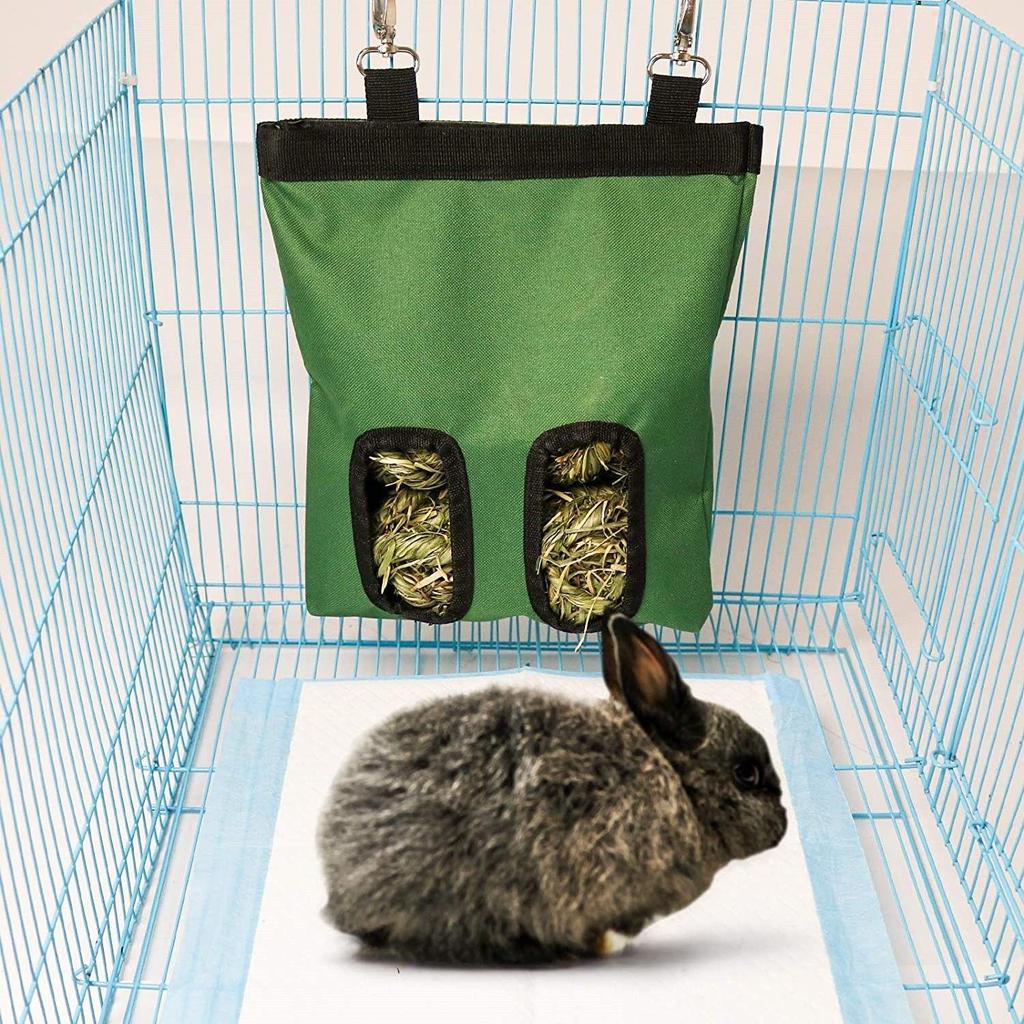 Pet Hay Bag for Rabbit, Guinea Pig, Chinchilla - Hanging Feeder Bag