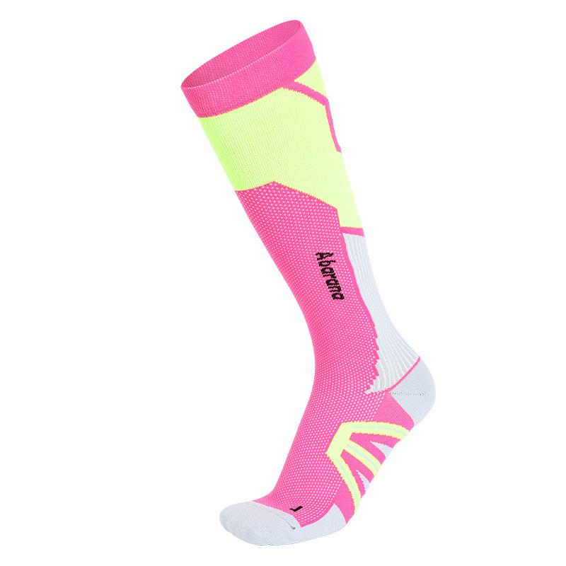 Marathon Running Sports Socks Tall Tube Long Tube Calf Compression Football Socks Foreign Trade Socks Men And Women Summer 35-38 жёлтый
