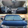 Foldable Sunscreen Curtain Car Sun Shade Reflective Fabric Windshield Sun Shade Silver Reflective