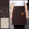 Half Length Waterproof Waist Apron Women Catering Waiter Short Work Apron Restaurant