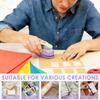 Square Postage Stamp Puncher Portable Stamp Hole Punch Tool Precise Crafting Paper Punch for Scrapbooking Message Card Bookmark