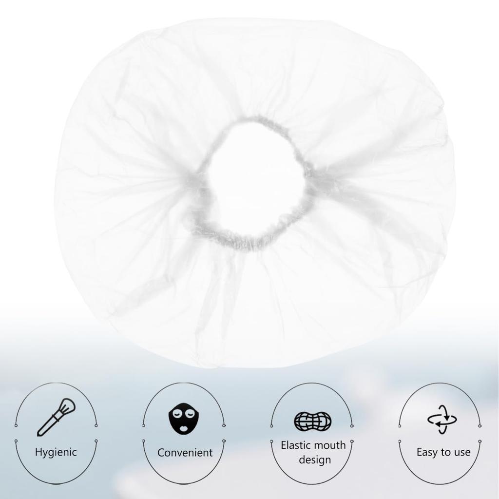 300 Pcs Disposable Shower Caps for Salons, Elastic Bowl Covers for Home, Hotel, Multi-use Liners, Clear