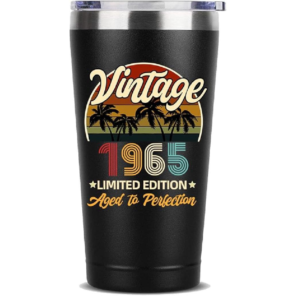 50th Birthday Gifts for Men Women, Vintage 50th Birthday Thermos Cup, Funny Birthday Cups, 50th Birthday Gift for Him or Her, 1975 Birthday Gift, Vintage Cup-60