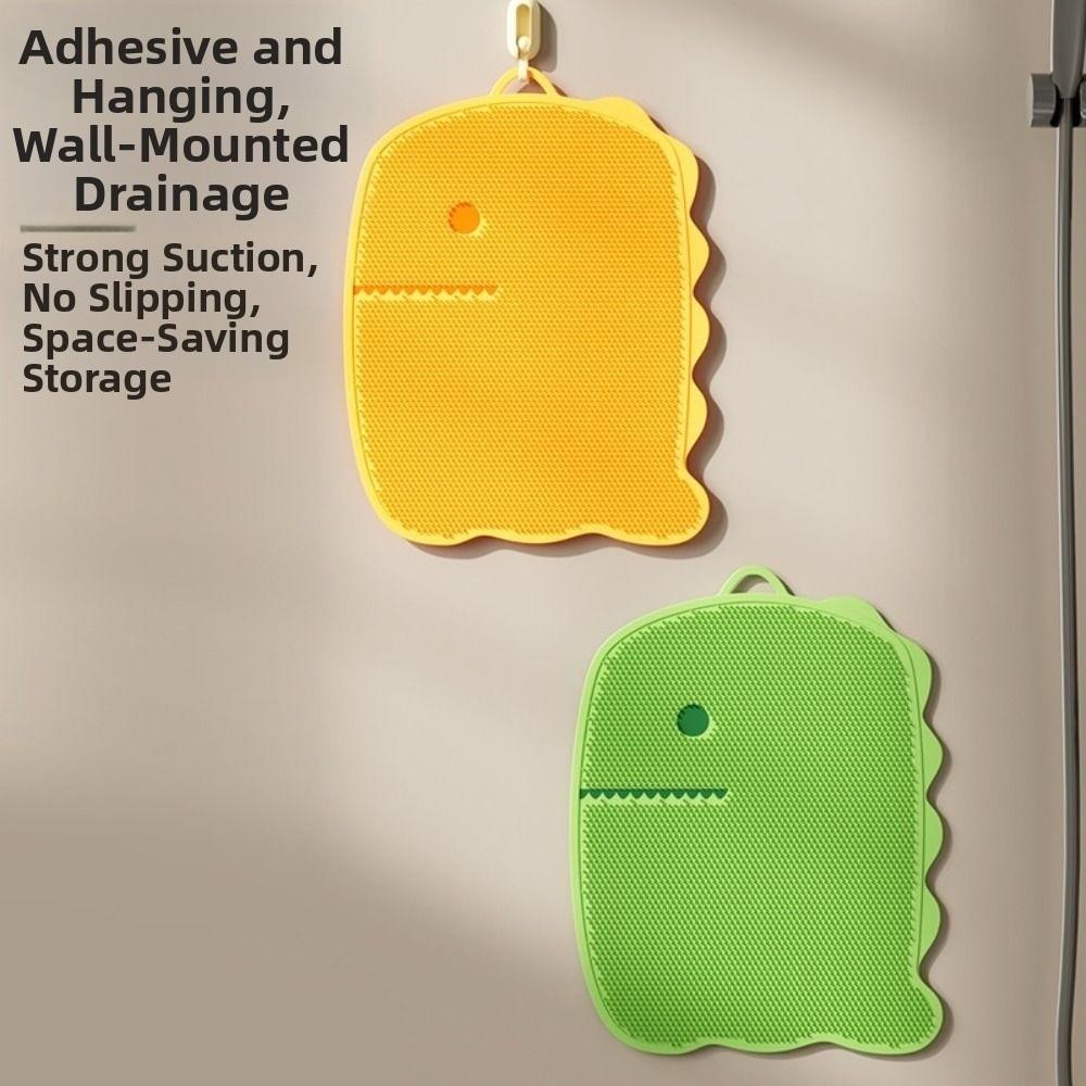 Dinosaur Shape Exfoliating Foot Pad Non-slip Shower Foot Scrubber Bath Massage Mat  Bathroom