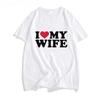 I Love My Wife Trendy Womens Printed Tshirt Round Neck Short Sleeve Womens Tshirt Suitable for All Seasons