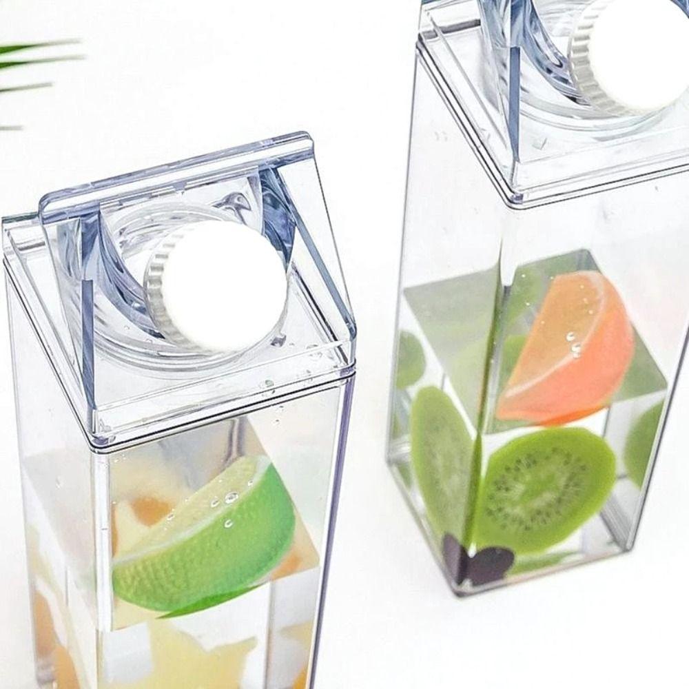 Outdoor Juice Large Capacity Clear Transparent Drinking Bottle Water Bottle Plastic Milk Carton
