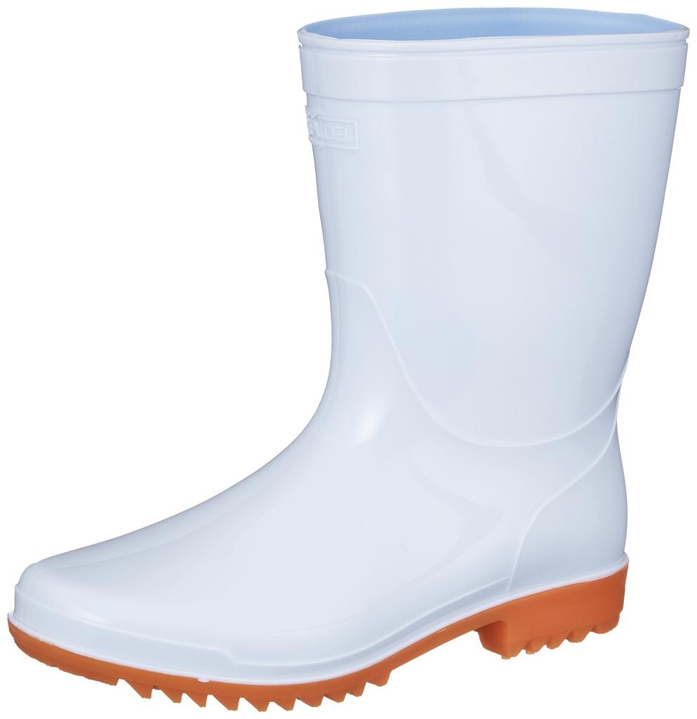 Nobuoka Lightweight Ziploa PVC Short Size 27cm Co-cos Boots, White,