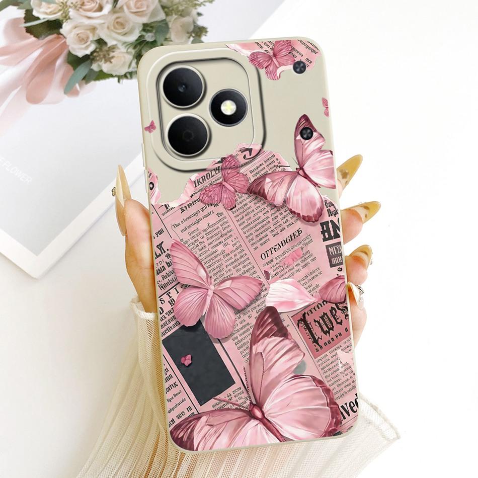 Für Realme Note 80 RMX5388 Niedliche Katze Blume Cartoon Handyhülle Für Realme Note80 4G Weiche Silikonhüllen Stoßfänger