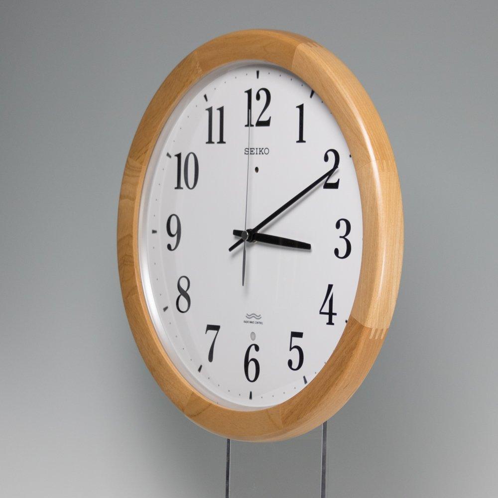 Seiko Clock Wall Clock Radio Analog Wooden Frame Natural Wood KX311B