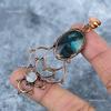 Oval Labradorite Gemstone Unique Electroformed Third Eye Chakra Pendant Copper VP-73