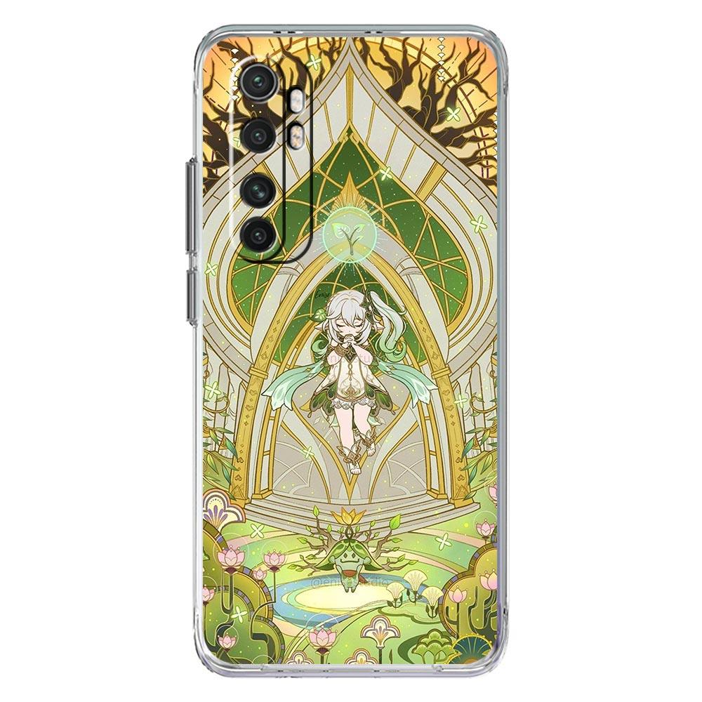 Phone Case For Xiaomi Mi Poco X7 X6 X5 NFC X3 Pro 17 15T 15 14T 14 13T 11 12 13 Lite Clear TPU Cover Genshin Impact Nahida