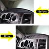 Carbon Fibre Dashboard Underside Cover Sticker For Toyo-ta Tundra 2007-2013