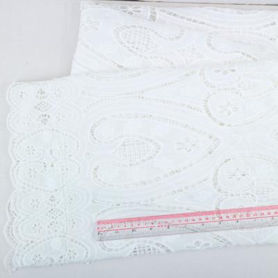 Laser Embroidery Fabric, Chiffon Double Wrinkle Embroidery Hot Cutting Fabric Water Soluble Hollow Embroidery