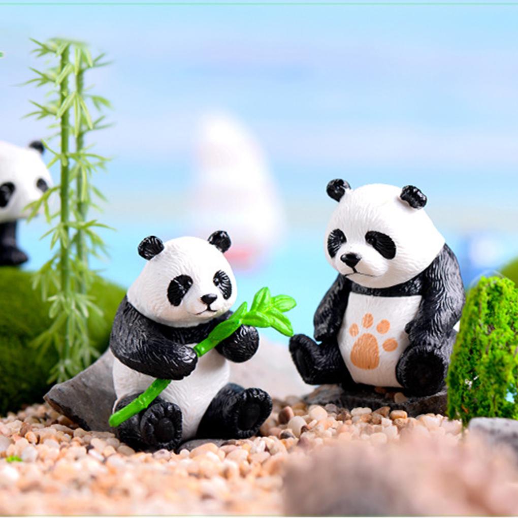 Panda Toy Amusing Exquisite Appearance Difference Display DIY Landscaping Accessories Eye-catching Decorative Embellishment