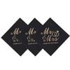 100pcs Bronzing Printed Cocktail Napkins Soft Disposable Napkins Mr Mrs Wedding Napkins  Home Party
