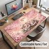 Cat Theme Customized Mouse Pad Personalized Print Name Text Desk Mat For Home Office Table Decor
