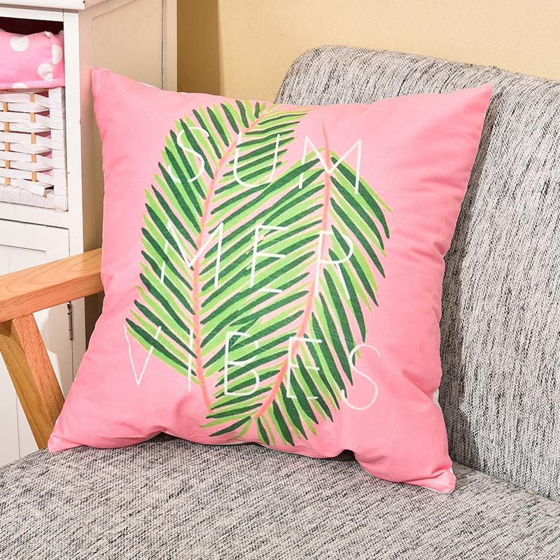 Small Fresh Flamingo American Pastoral Nordic Style Pillow Set Car Sofa Cushion Pillow Cover Does Not Include Pillow Core