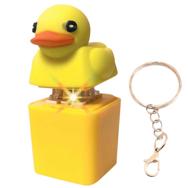 Quacky Duck Key Chain for Keyboards Sound Effects Stress Reliever Keycaps That Quack Key Board Clicker Button Sensory Toy