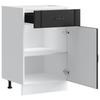 Kitchen Base Cabinet Lucca Black Particleboard